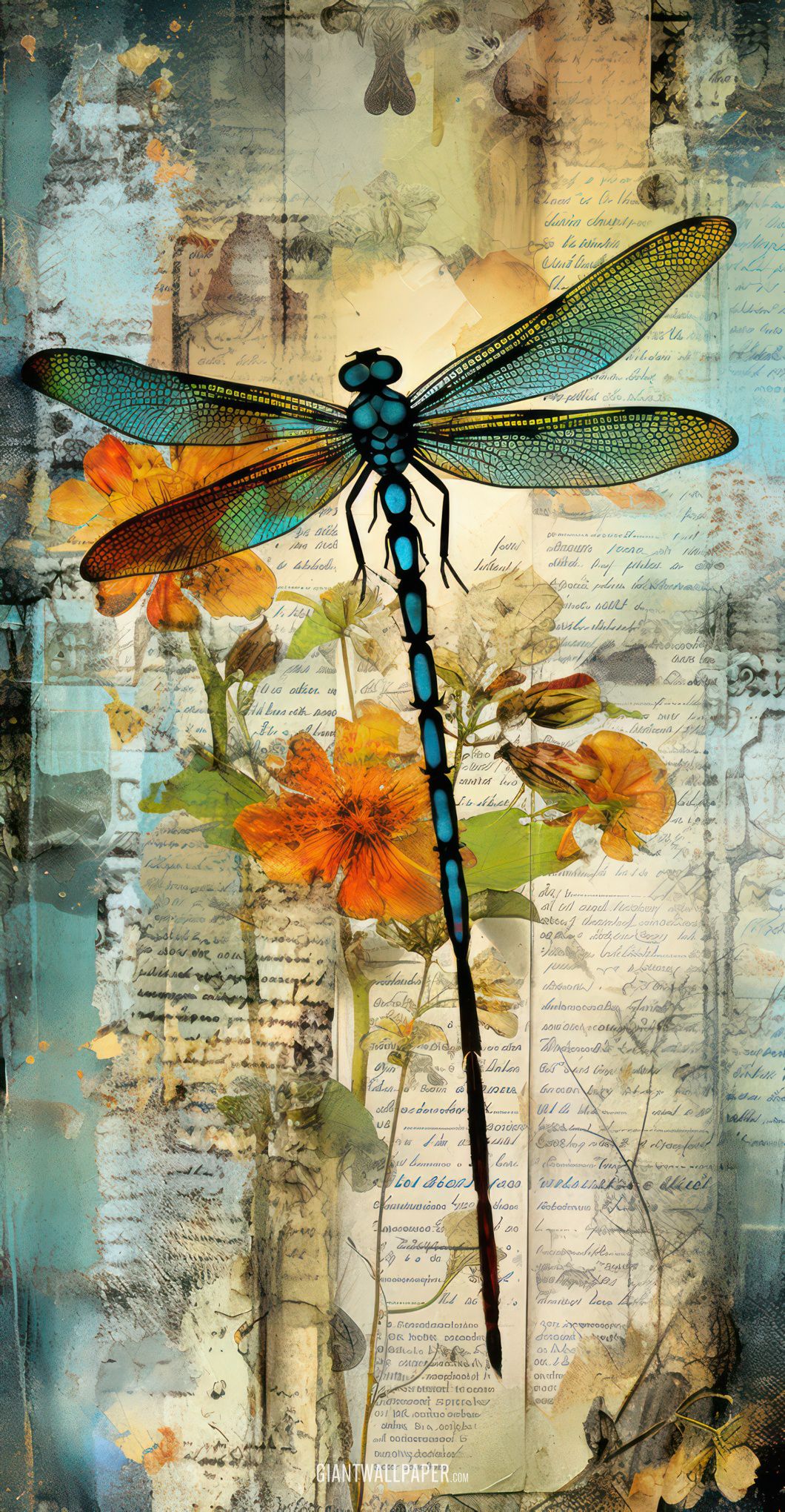 Dragonfly and Old Book