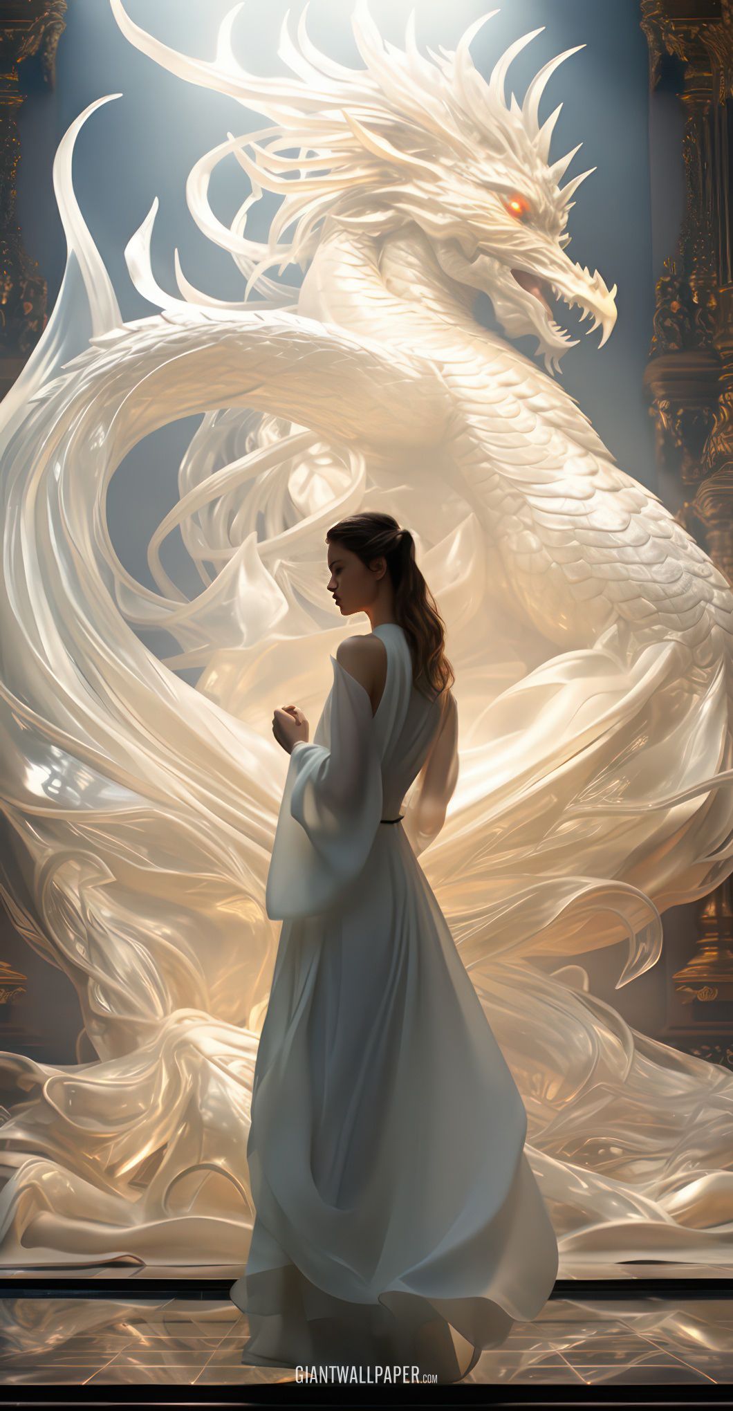 Girl and White Dragon