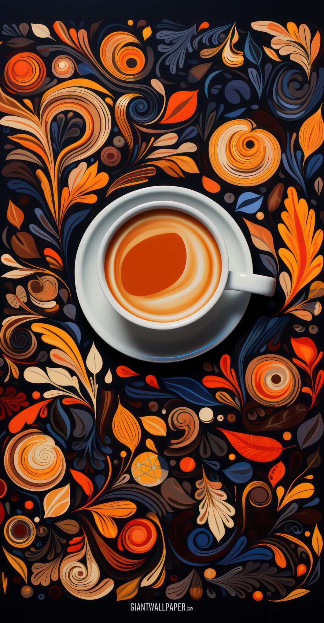 Coffee Cup on Colorful Mat