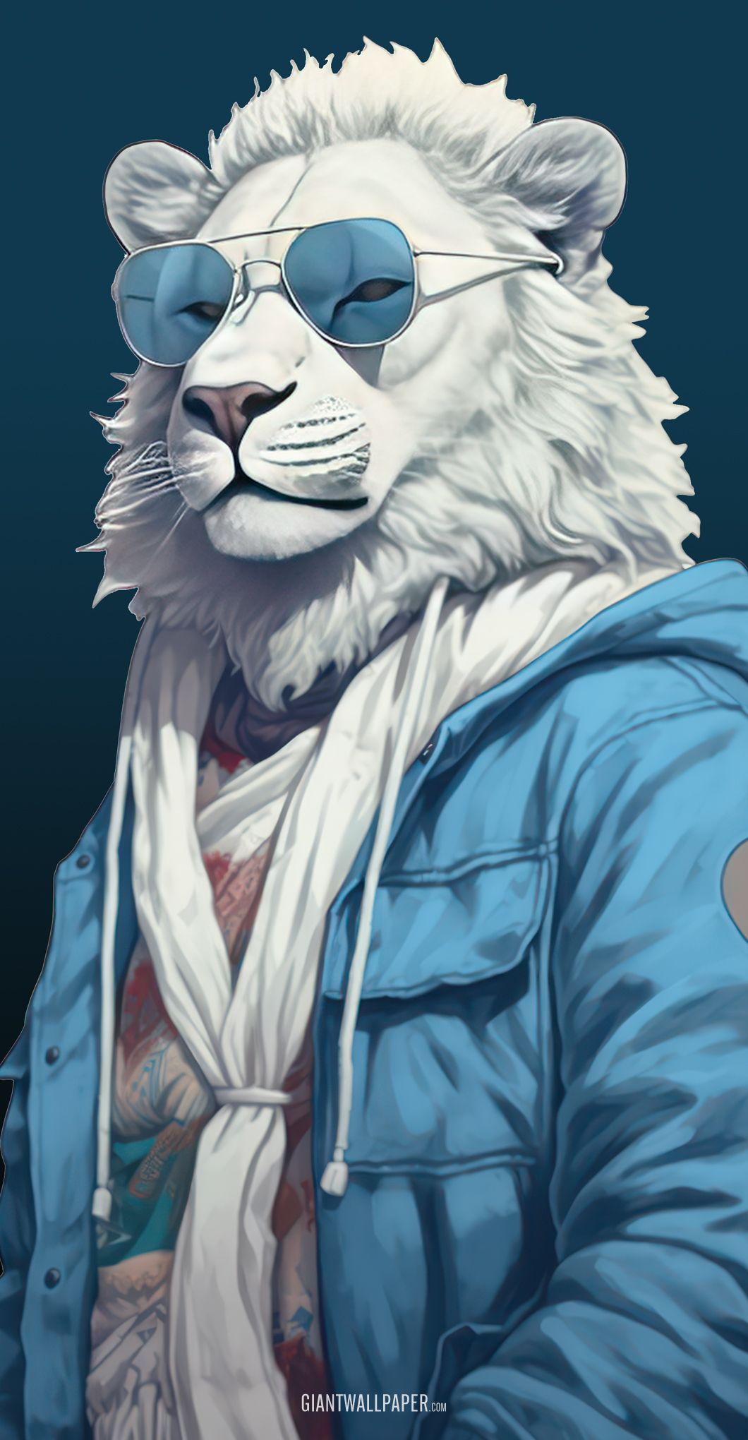 Chic White Lion