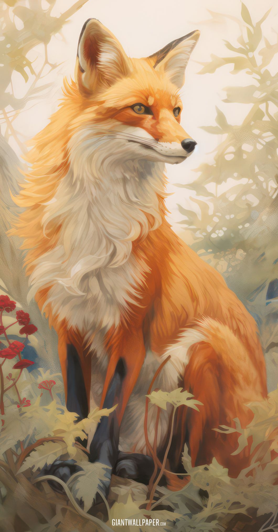 Red Fox Amidst the Forest