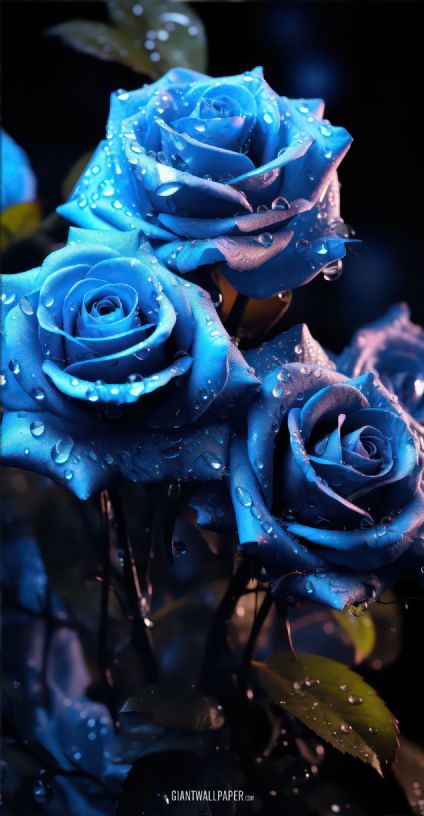 Neon blue roses - a mesmerizing and unique flowers