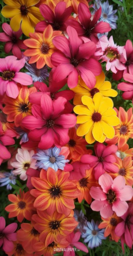 1000 colorful flowers in a vibrant floral display