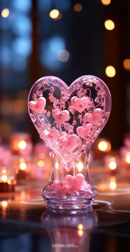 Lovely Pink Hearts, Cute, Love, Romance, Romantic