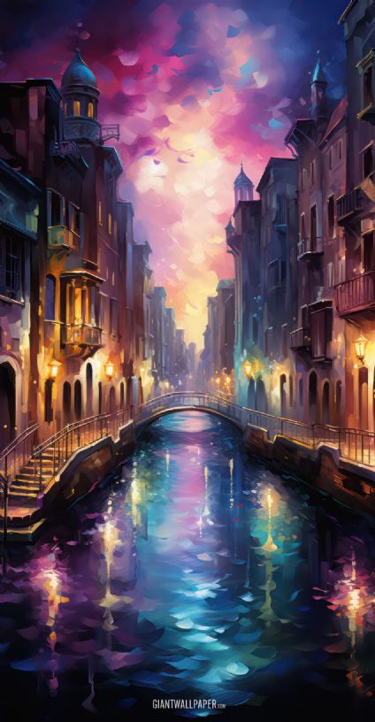 italy, canel, night, travel