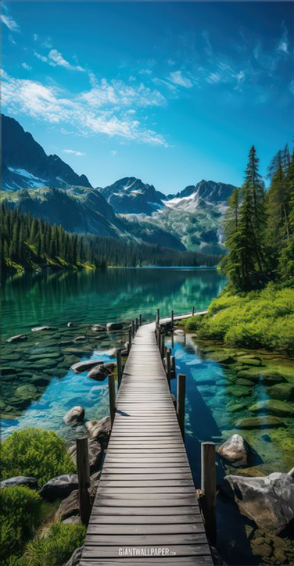 Wooden Bridge to the Lake