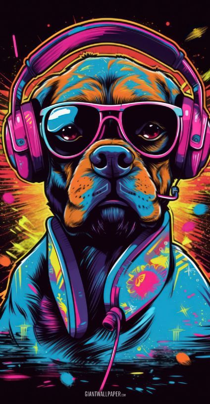 Dogs with Headphones, Pet, Animal