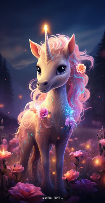 A captivating image showcasing the delightful sight of a little unicorn standing gracefully, radiating enchantment and magic from a unique aerial perspective.