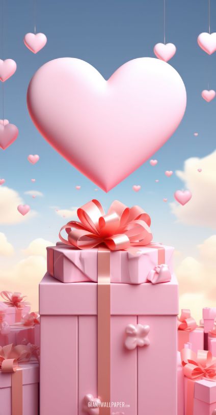 Pink Heart, Gifts, Pink, love, romantic