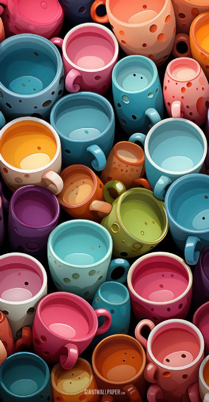 Colorful mugs - a vibrant and delightful collection of drinkware