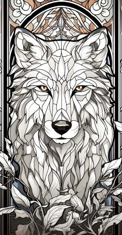 Stained Glass, Wolf, Wild