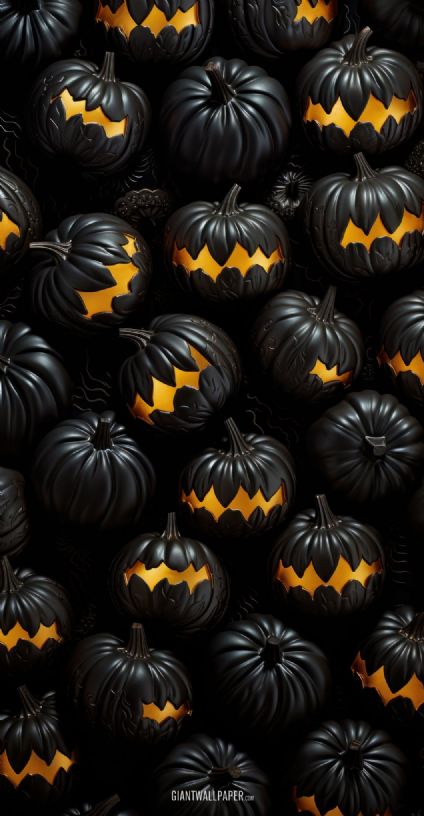 Step into the haunting spirit of Halloween with a spine-chilling sight of scary black pumpkins. These eerie jack-o-lanterns create an atmosphere of mystery and fright, perfect for a haunted holiday celebration.