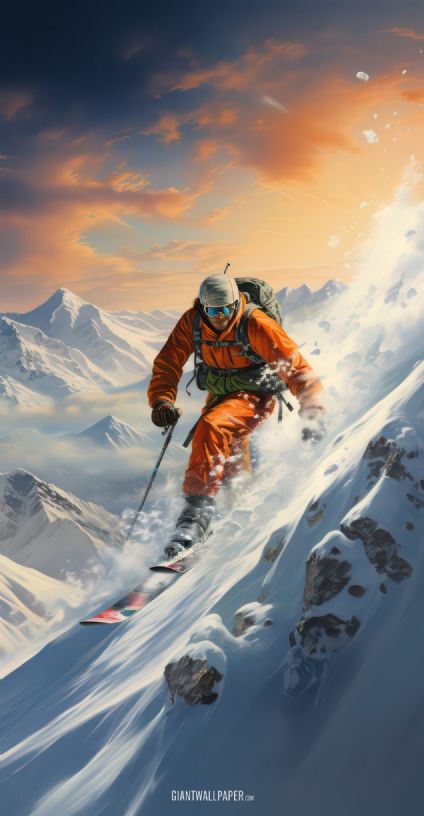 Thrilling Ski Descent