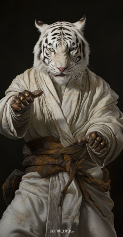 Karate Tiger - Fierce Martial Arts Pose