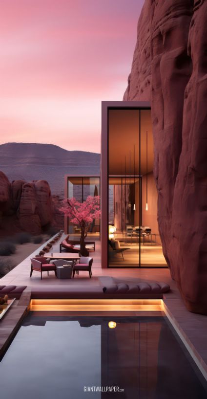 Pink House on the Mountain, Home, Achitecture