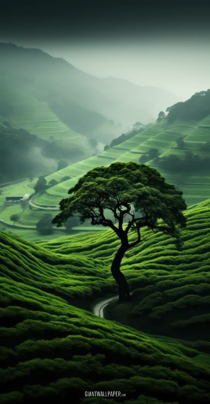 Green Tree on the Mountain