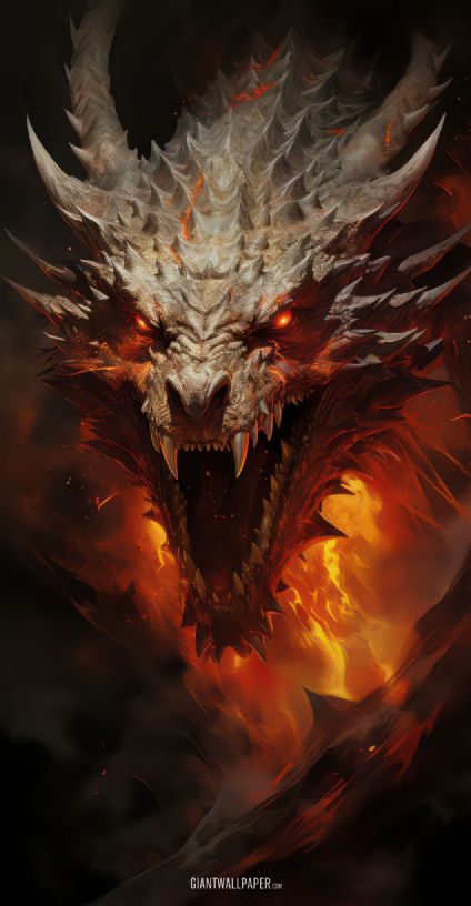 Fiery fire dragon