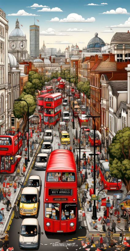 Red Buses in London. Discover the charm of Londons double-decker buses and famous landmarks.