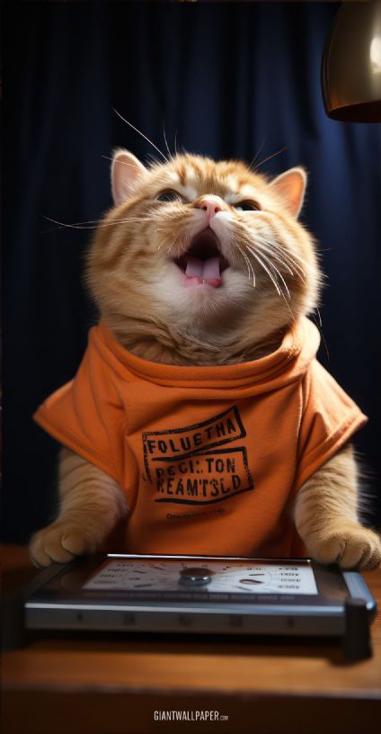 Fat cat singing - a humorous and melodic feline performance