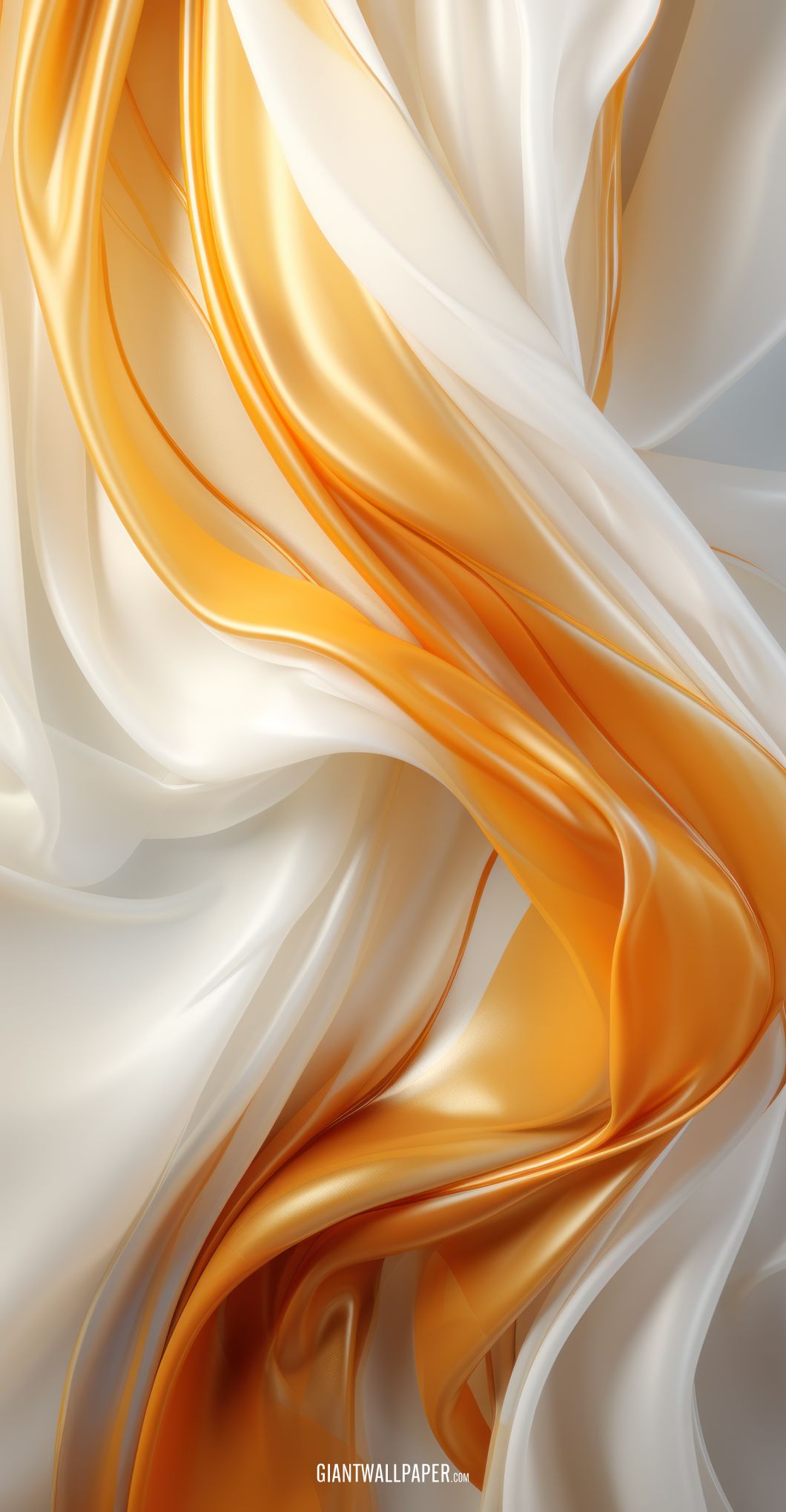 White and Gold Silk