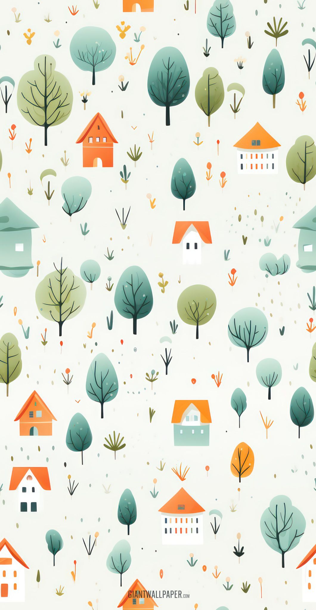 Houses and Trees Pattern