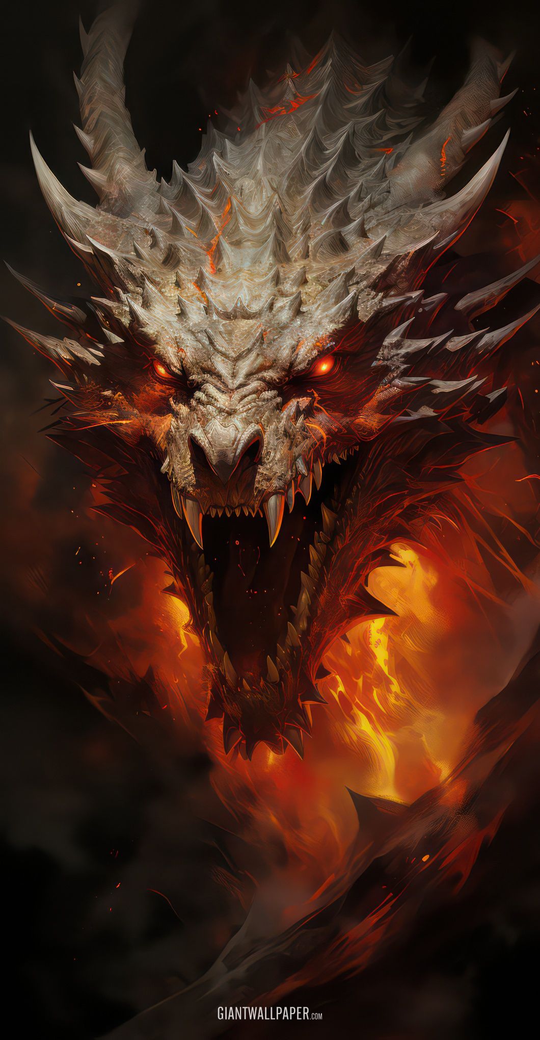 Fiery fire dragon