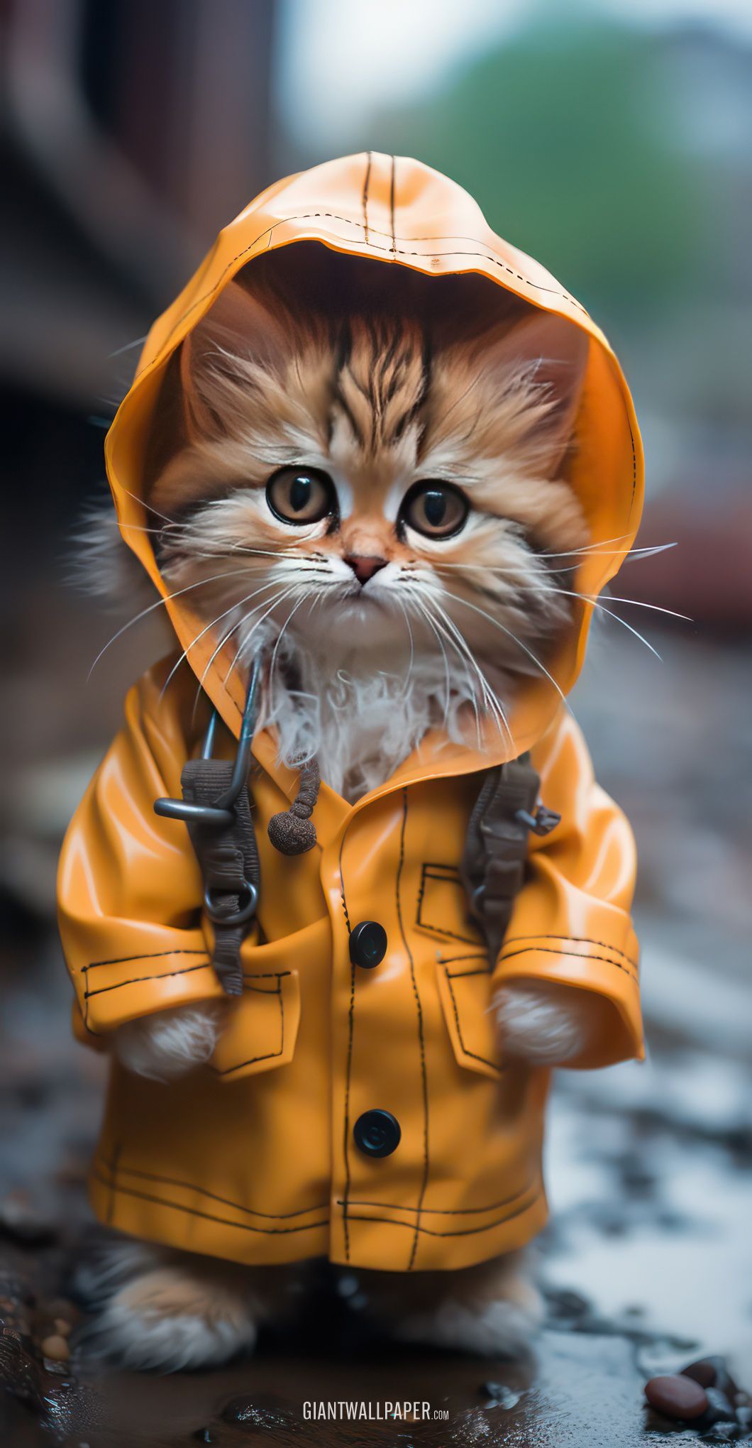 Cue cat in the Rain